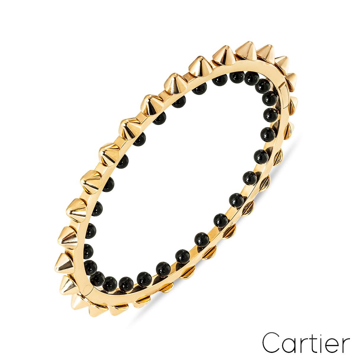 Cartier Limited Production Rose Gold and Onyx Clash de Cartier Bracelet Size 17 CRN6718917